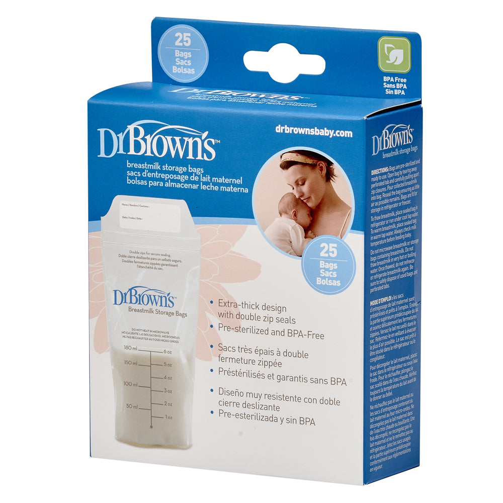 Dr. Browns Breastmilk Storage Bag Pack Of 25 180 ml Online in India, Buy at  Best Price from  - 11756864